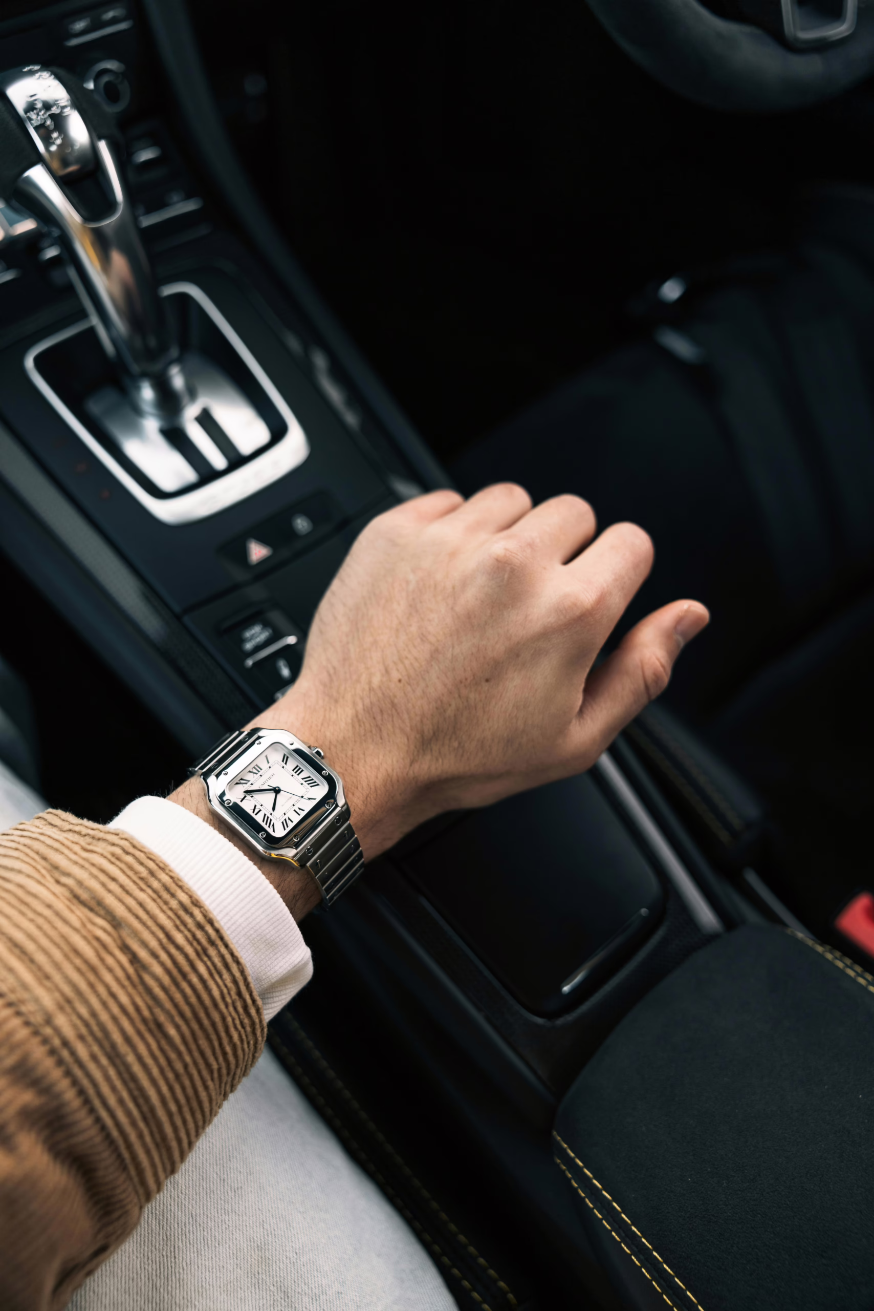 cartier santos new with stainless steel bracelet